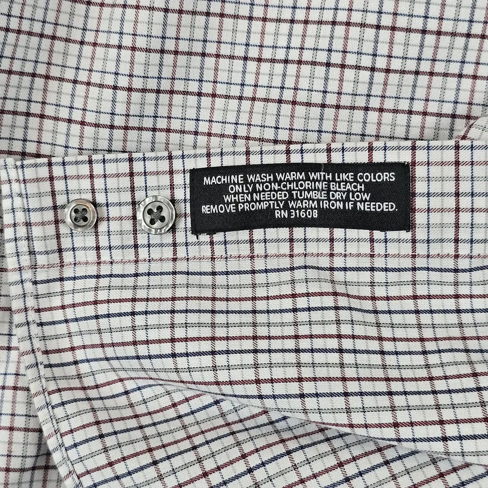 Jos A Bank Shirt Mens 2XL Tattersall Check Traveler Button Down Long Sleeve - Picture 12 of 13